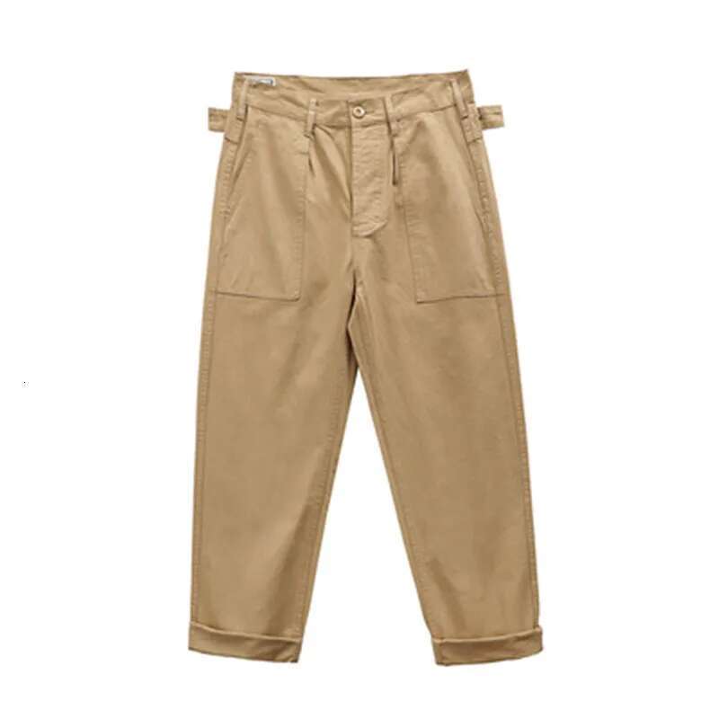 AMEKI Og-107 Europe Retro Deck Pants Autumn Wide-Leg Loose Straight Overalls Outdoor Trekking Camping Toog Casual Trousers