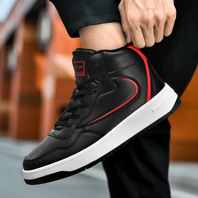 Brand Mens High-top Non-slip Basketball Breathable Tennis Co mfo rtable Leather Sports Shoes Unisex Sneakers