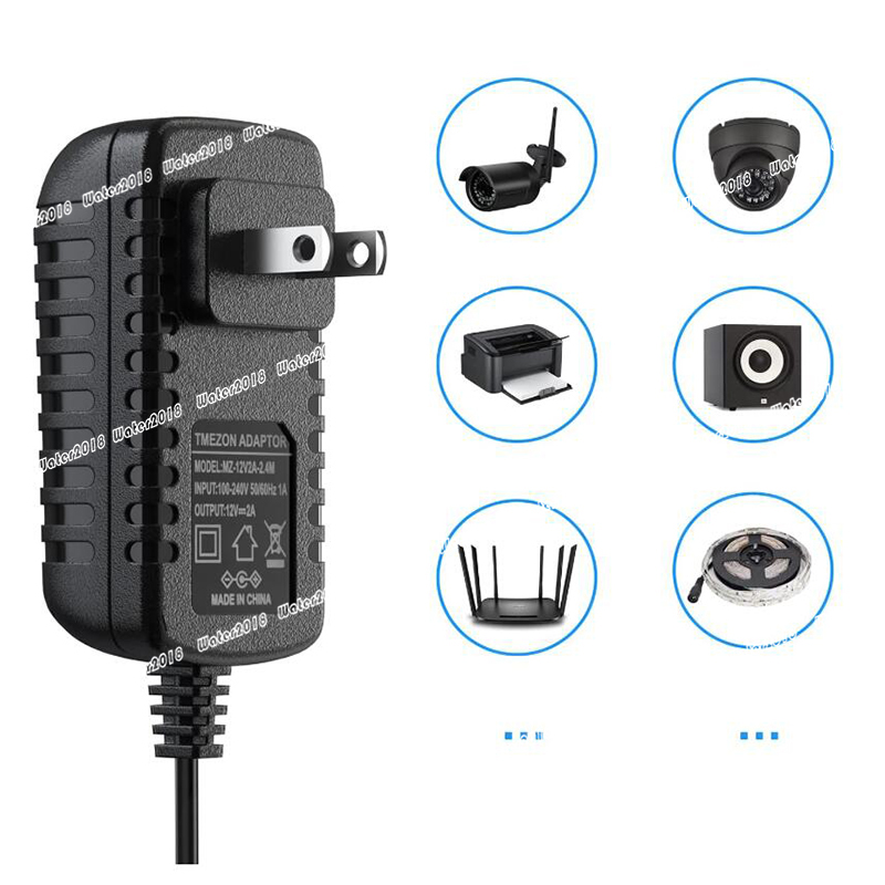 Universal Switching AC DC Power Supply Adapter 12V 2A LED light Power Adapter Plug 5.5 Connector