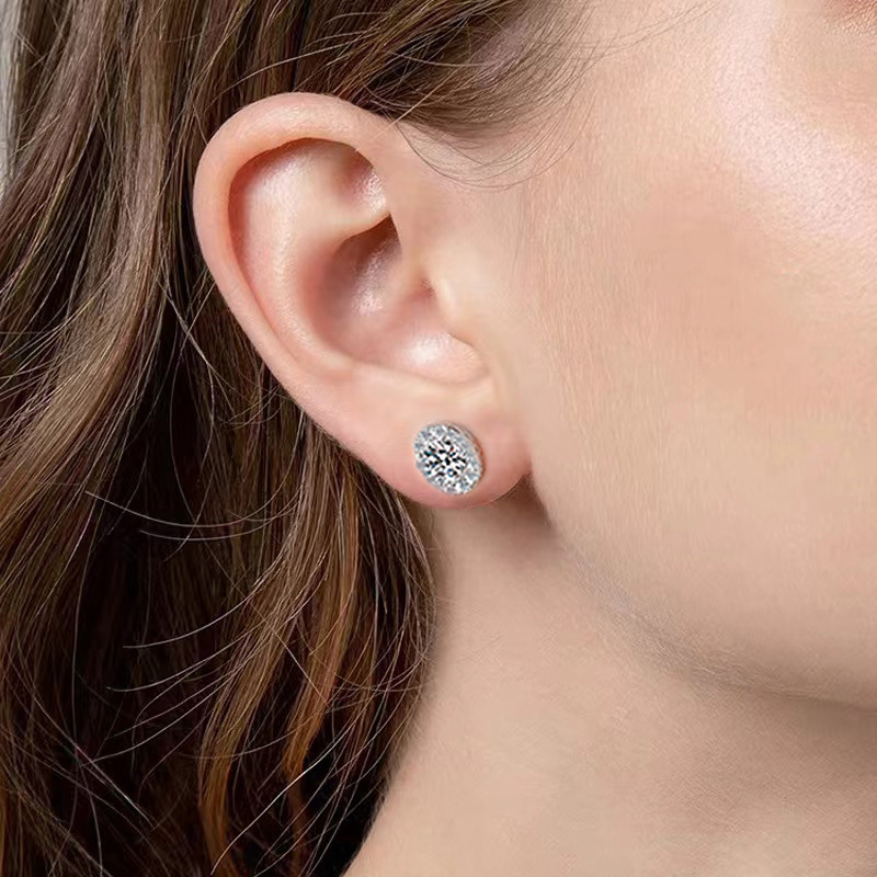 Choucong Ins Top Sell Stud Earrings Luxury Jewelry 925 Sterling Silver Oval Cut Multi Color 5A Cubic Zircon CZ Diamond Gemstones Gorgeous Women Weddin
