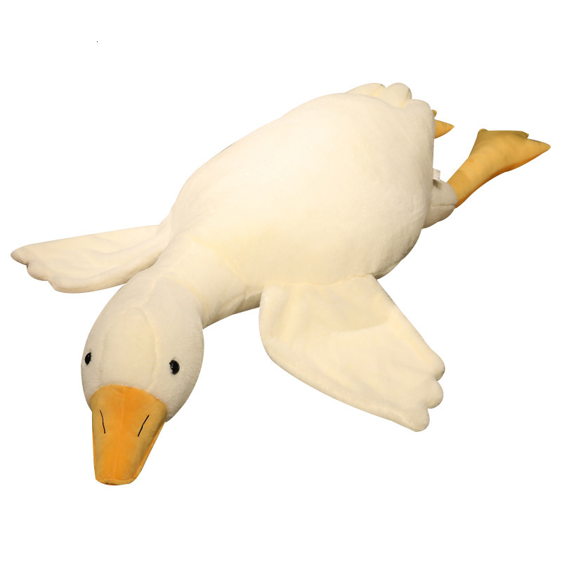 Large White Goose Plush Pillow - Perfect for Sleeping and Hugging