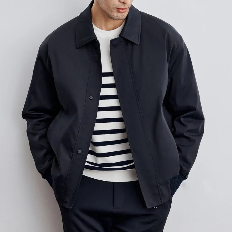 Jackets for Men Korean Fashion Turndown Collar Jacket Men Clothing Lightweight Jacket Spring and Autumn Coats Streetwear Stylish 250103