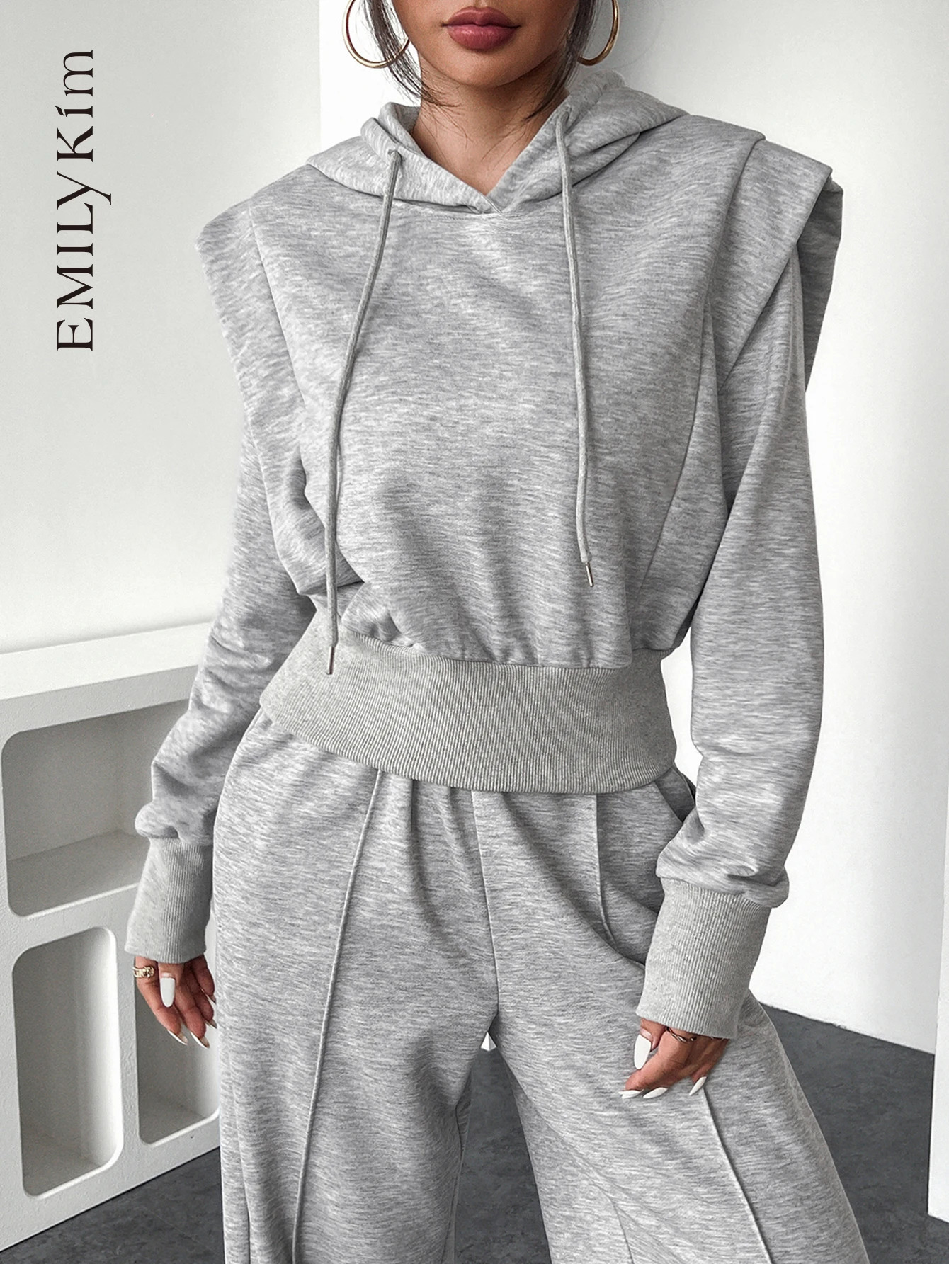 Pants Set Autumn/Winter Solid Womens Hoodie Set Long Sleeve Dress Long Sleeve Casual Pants Womens Two Piece Set 241230