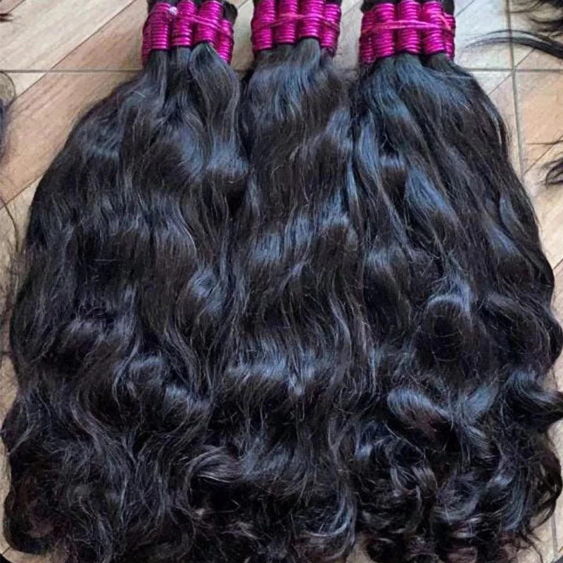 No Weft Bulk Human Hair Human Hair For Braiding 100% Unprocessed Human Hair Bulk Extensions Brazilian Hair 18-30inch 250103