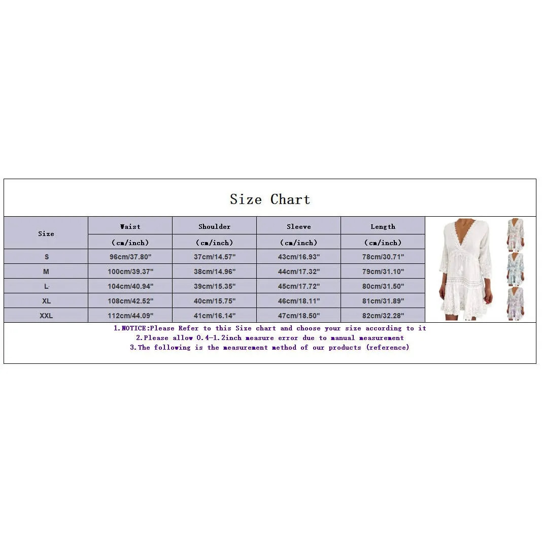 Womens Summer Retro Bohemian V-neck Jacquard Beach Dress Fashionable and Sexy Hollow Tie Bikini Flip Dress 250103
