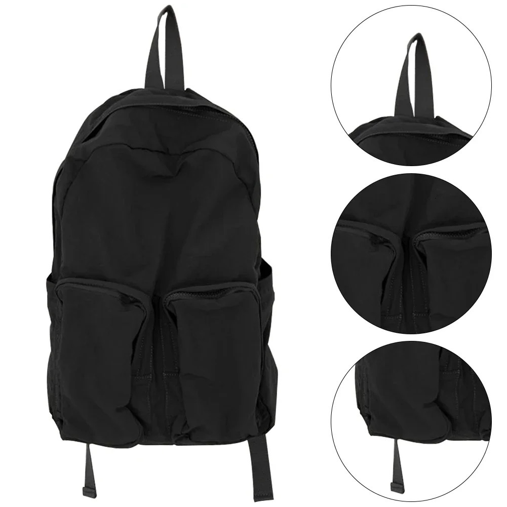 Nylon Commuting Backpack Adjustable Shoulder Straps Unisex Leisure Rucksack Multi-pocket Large Capacity for Men Women 250102