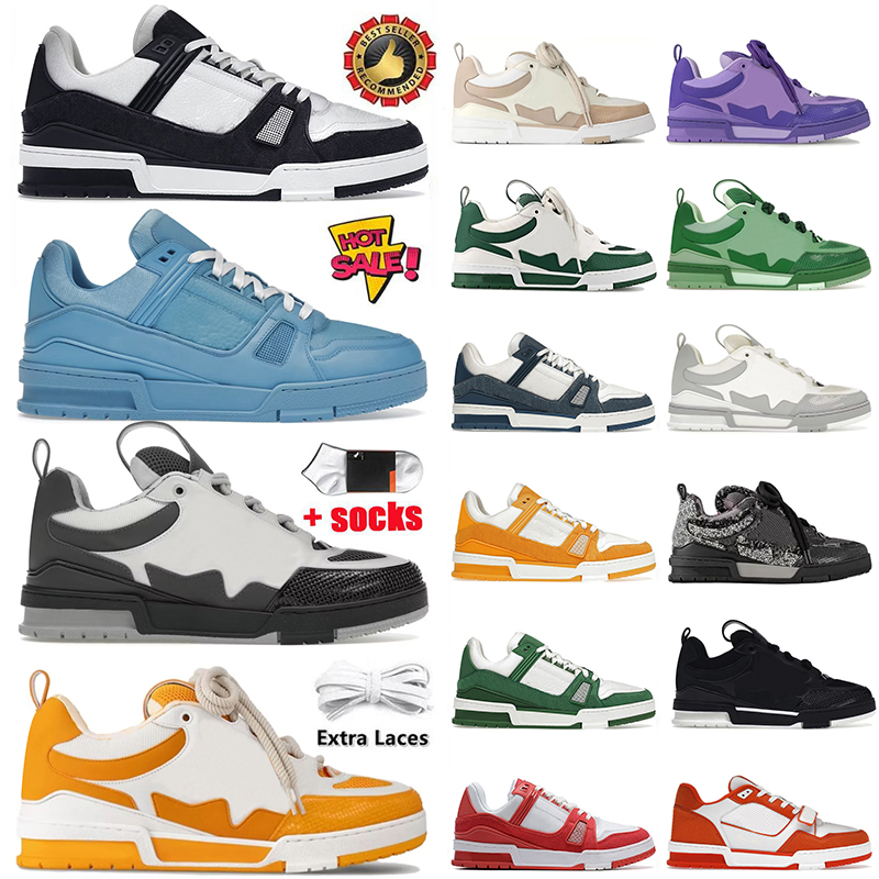 Skate Shoes Designer Man Woman Sneakers Flat Heel Black White Pink Orange Green Loafer Dress Luxurys Platform Womens Mens Skateborad Trainers Dhgate