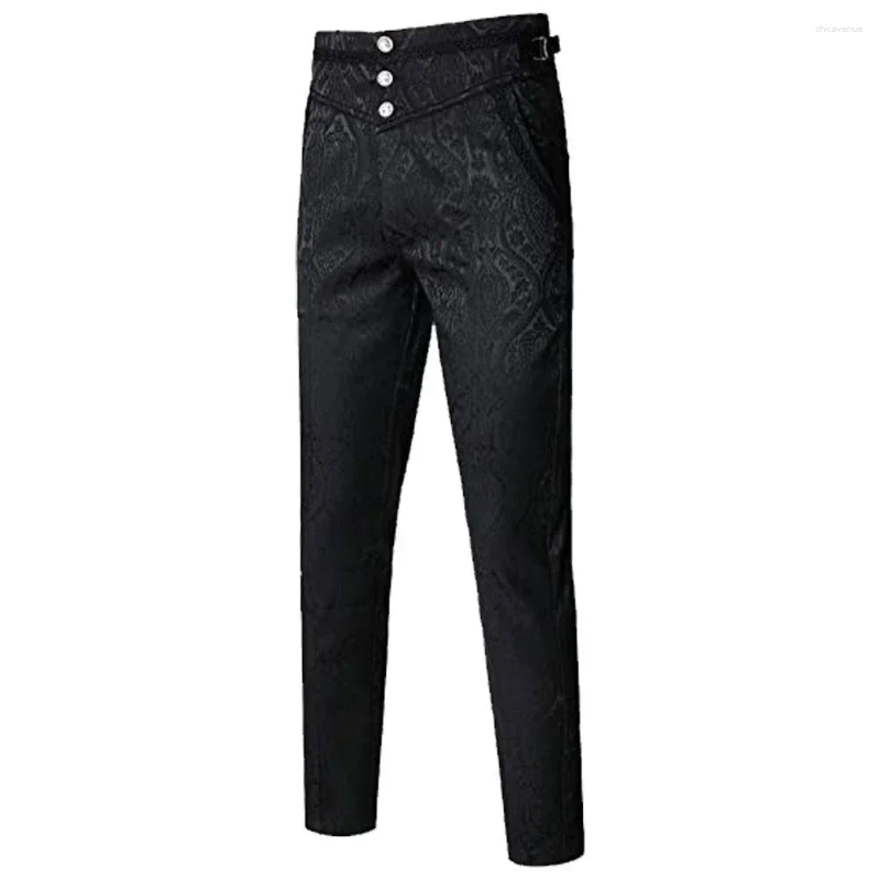 Men's Pants Mens Gothic Vintage Halloween Vampire Costume Trousers Steampunk Dark Jacquard Victorian Men Bottoms