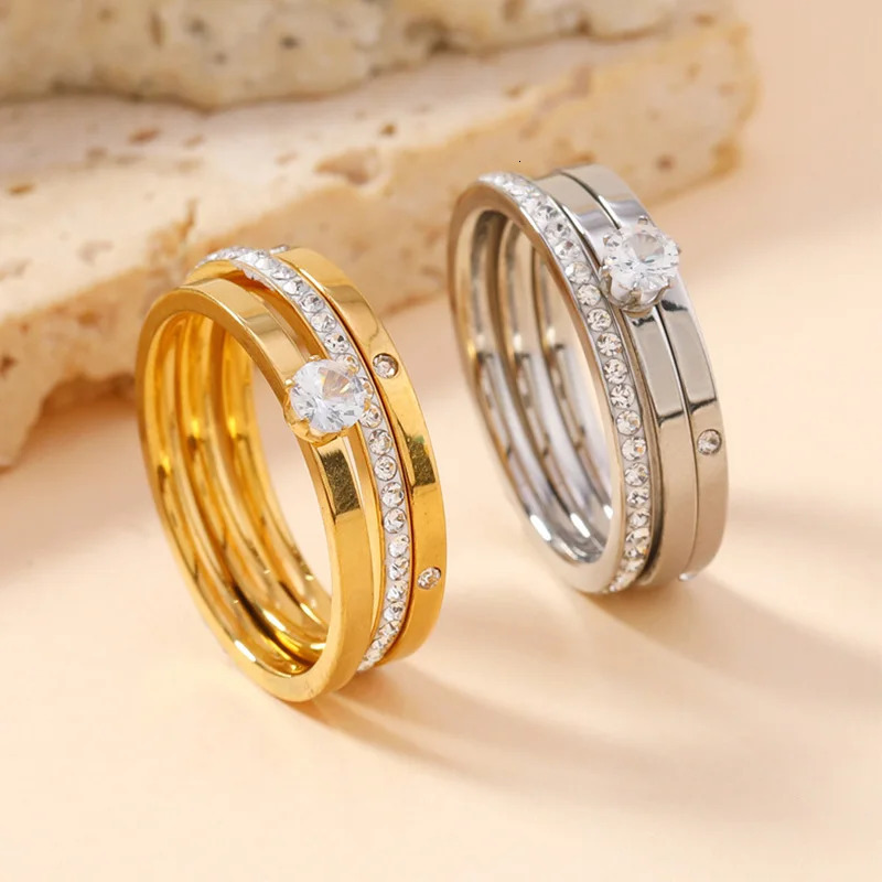 Wedding Ring Couple Rings for Women Stainless Steel Ring Woman Quality Jewelry Set of Rings Men Dating Engagement Fashion 250103