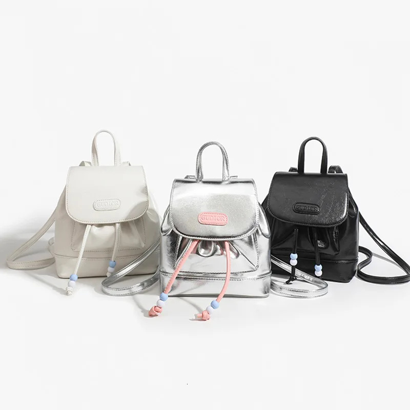 Ladies Backpacks Fashion Women PU Leather Double Shoulder Bags Small Female High-capacity Backbags Korean Casual Handbags 250102