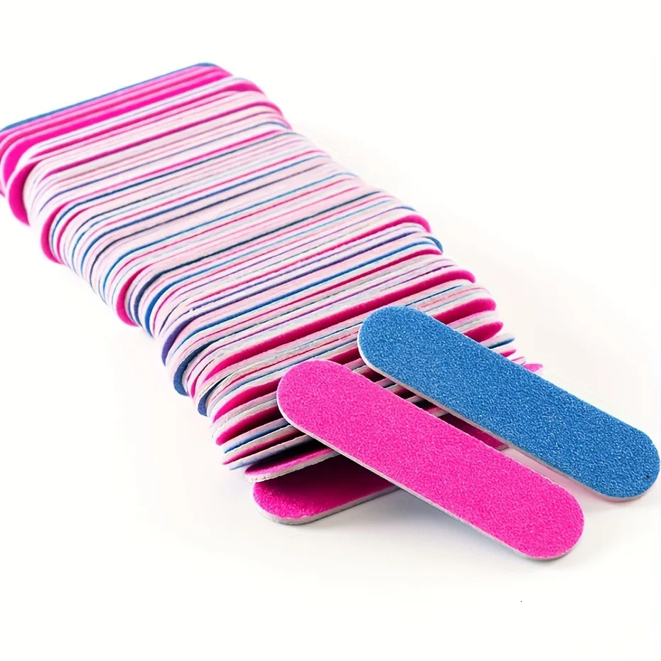 Double Side Nail Files Mini Wood Sanding Buffer Block Set For Gel Polish Manicure Pedicure Salon Professional Art Tools 241230