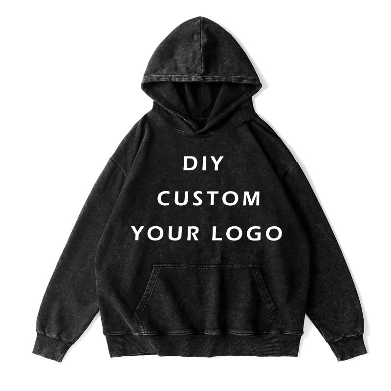 100% Cotton Vintage Washed Hoodies Customize Your OWN n PictureText Customzation DIY M3XL Drop 250103