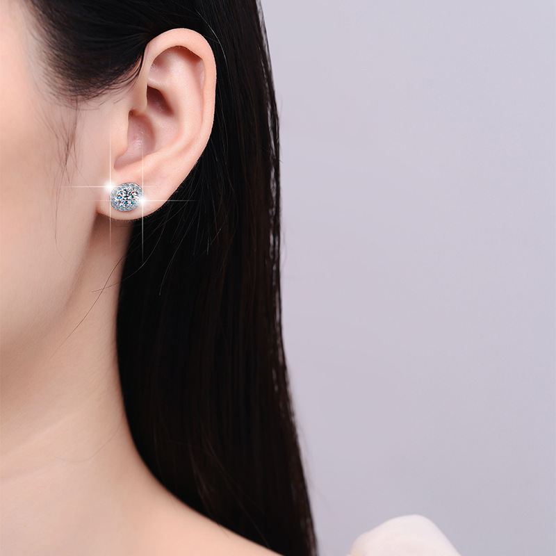 Choucong Ins Top Sell Stud Earrings Luxury Jewelry 925 Sterling Silver Oval Cut Multi Color 5A Cubic Zircon CZ Diamond Gemstones Gorgeous Women Weddin