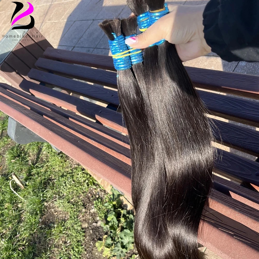 No Weft Bulk Human Hair Human Hair For Braiding 100% Unprocessed Human Hair Bulk Extensions Brazilian Hair 18-30inch 250103