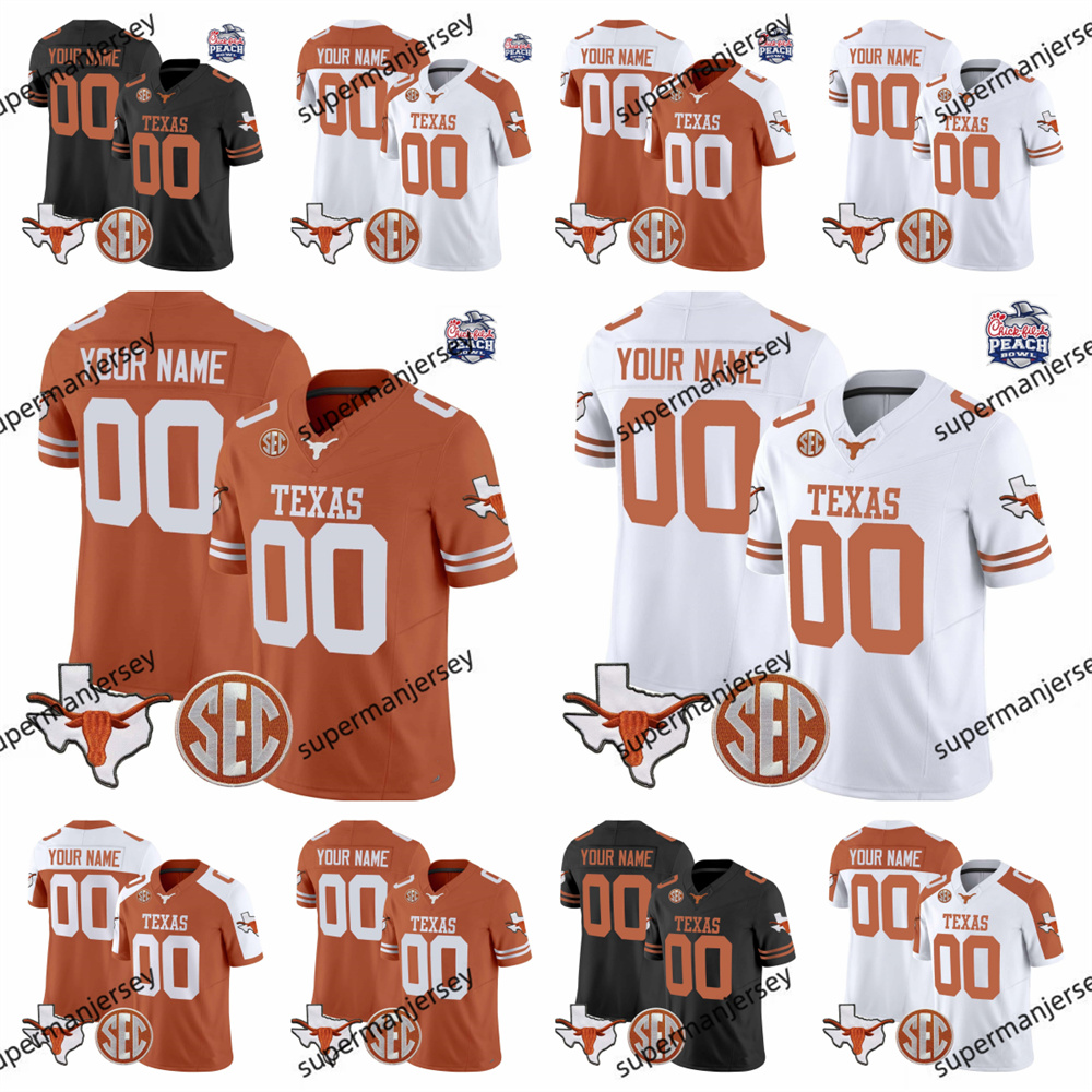 2025 Custom NCAA Texas Longhorns College football jersey All Stitched Quinn Ewers Arch Manning Men Women Youth Size S-3XL Worthy