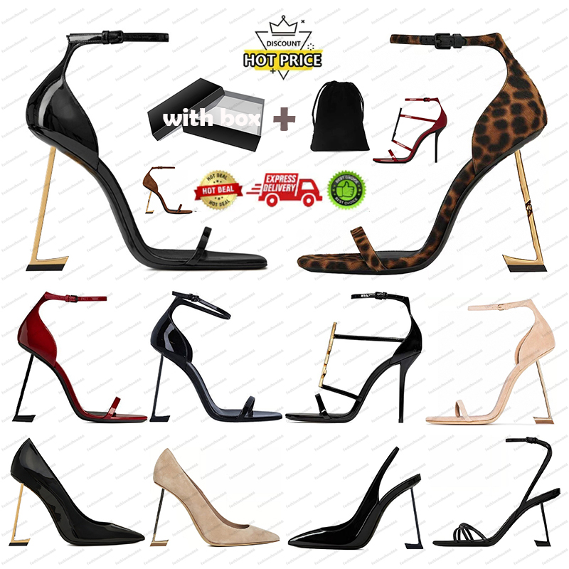 Classics Designer Sandals High Heels Sandals Women Dress Shoes Sexy Open Toe Slippers Fashion Leather Party Wedding Sandal high-heeled shoes