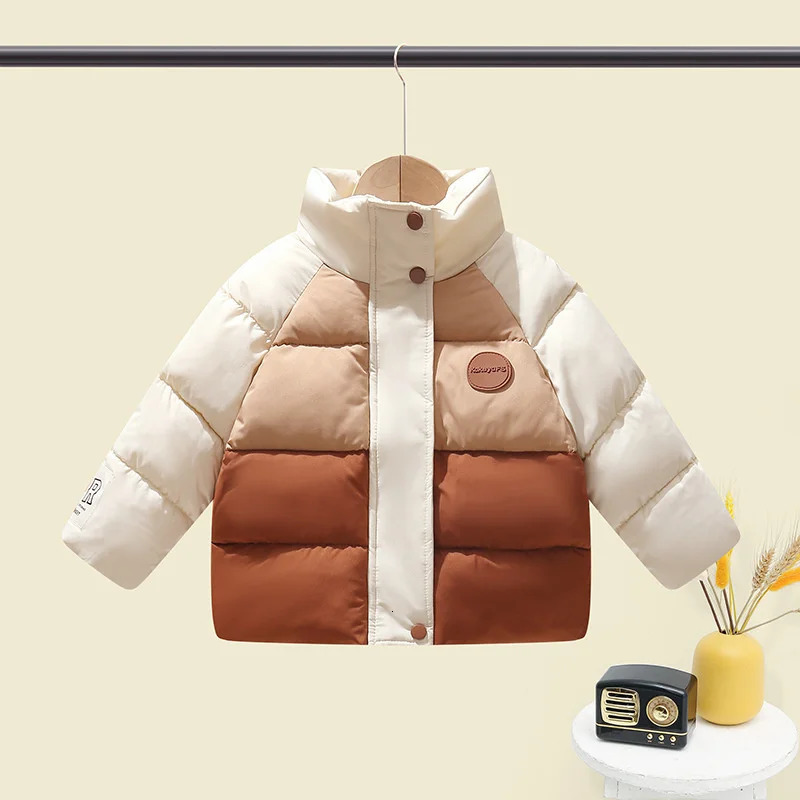 Kids Down Outerwear Winter Warm Coats Baby Stand Collar Down Jackets Children Clothing Thicken Windproof Boys Girls Parkas 241226