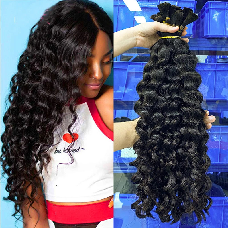 selling Italian Curly Hair 100% Human Hair Natural Color Hair Bulk 18-30 50g 100g each bundle 250103