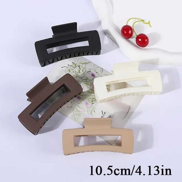 3/4 pieces of womens hair clip black coffee large claw clip ponytail crab bucket fashionable hair accessory gift 250102