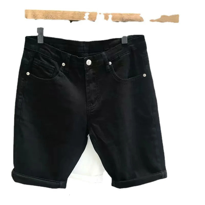 Summer White Black Denim Mens Fashion Ultra Thin Street Bag Shorts 241230