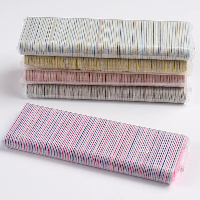 Double Side Nail Files Mini Wood Sanding Buffer Block Set For Gel Polish Manicure Pedicure Salon Professional Art Tools 241230