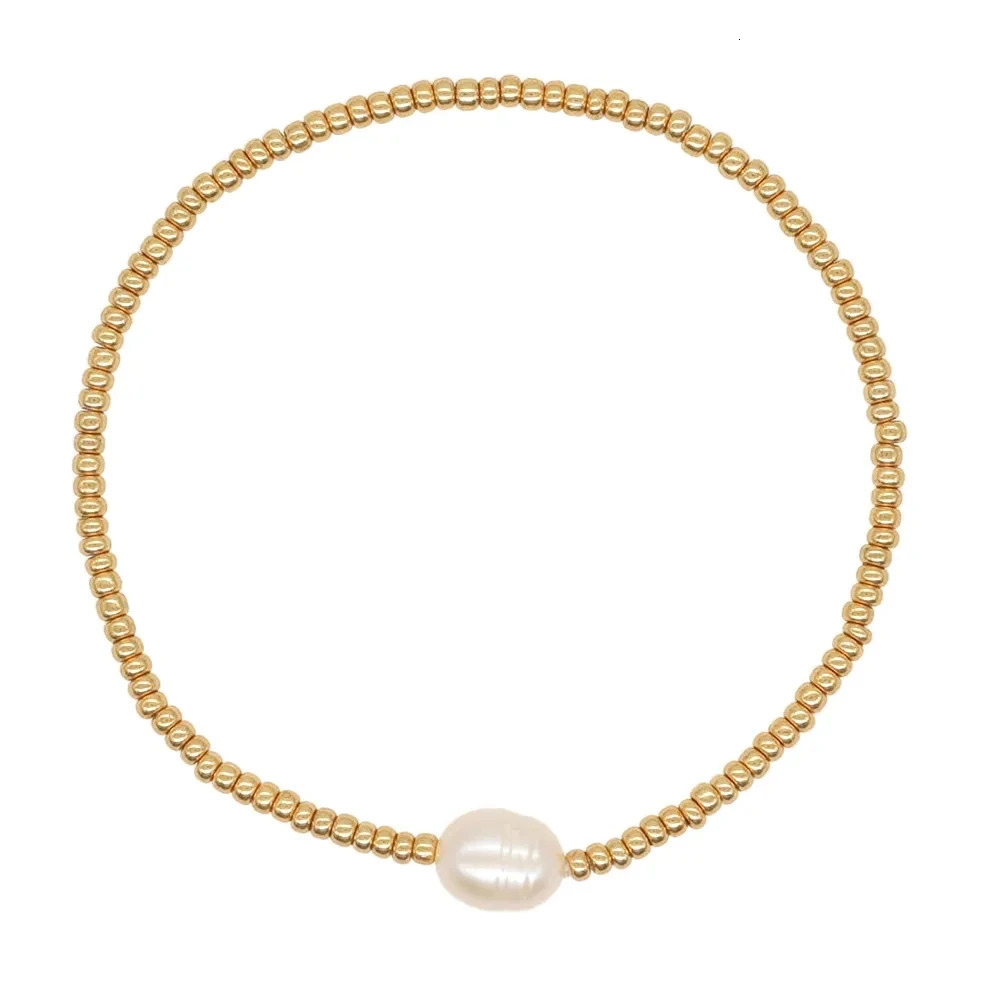 10Pcs Natural Pearl Bracelet Jewelry for Women Gold Plated Miyuki Stretch Bracelets Pulseras Mujer 250102