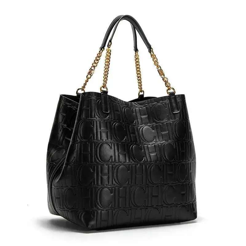 CH Superior Sense Of Solid Colour Simple Large Capacity Tote Bag Daily Commuting Fashion Style Ladies Versatile