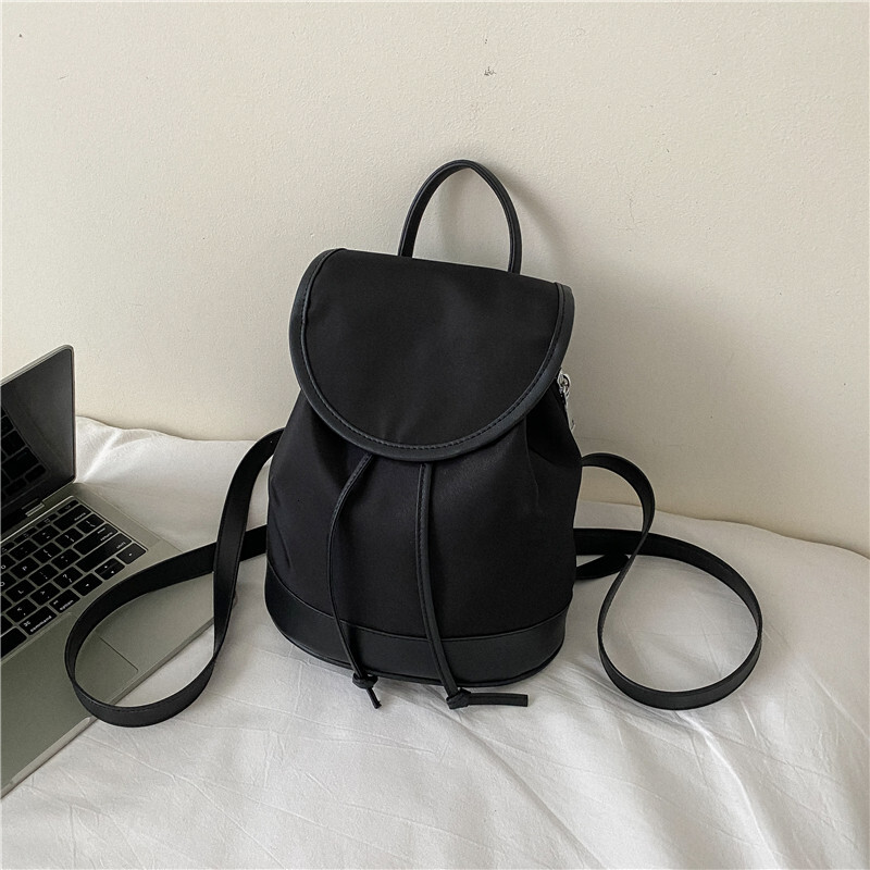 Casual Canvas PU Solid Simple Large Capacity High Quality Sense Of Backpack For Women 2024 Fashion Classic Style