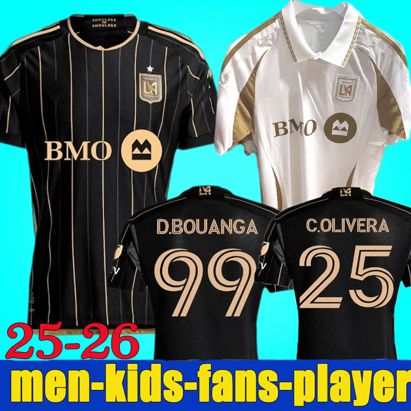 2025 Soccer Jerseys Fans Player Version 25 26 VELA CHIELI ACOSTA D.Bouanga KAYE ROSSI Los Angeles LAFC Football Shirts Kids Kit C.Olivera