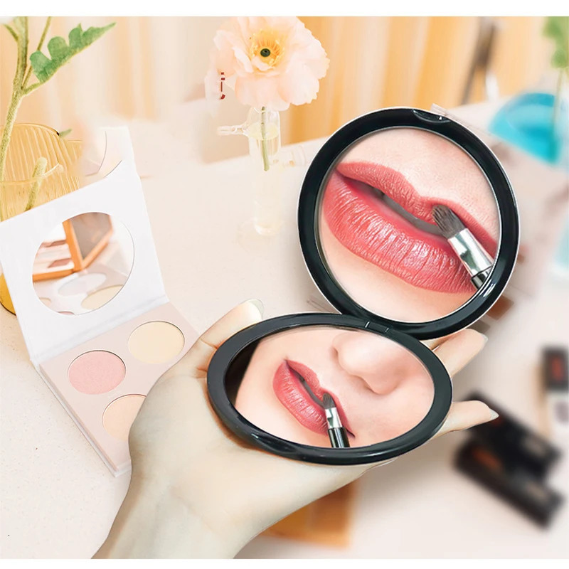 Magnifying Mirror Makeup Mirror Mini Pocket Compact Mirror Round Handheld Mirror Portable Travel Cosmetics Tools For Women X10 250103