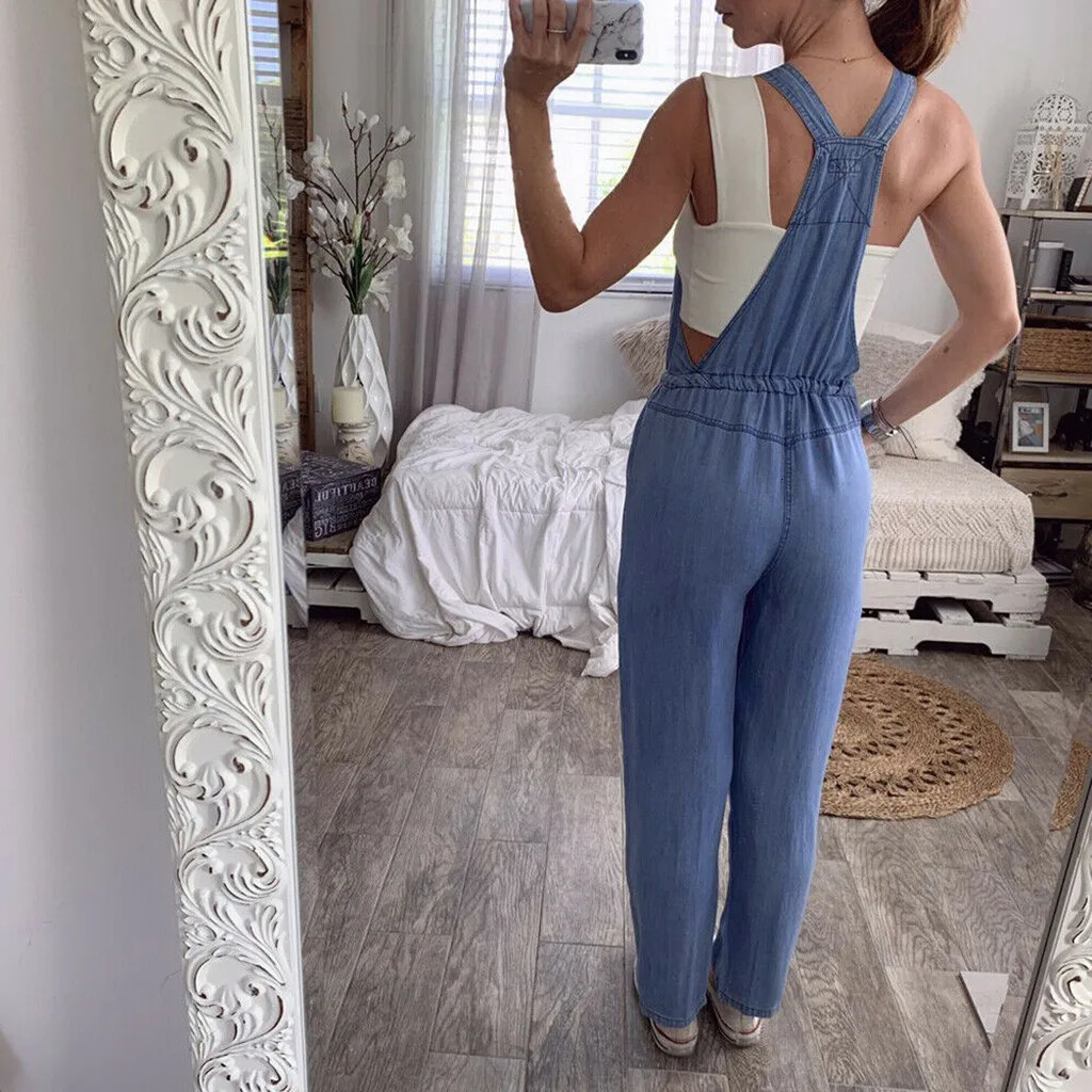 WomenS Summer Jumpsuit Jumpsuits Pants Trousers Jeans Long Women Denim Overalls Dungarees Bib WomenS Roupas Femininas 241230