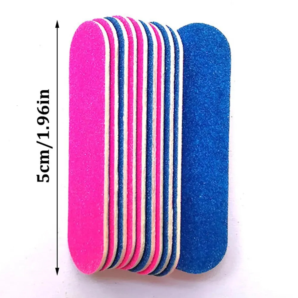 50100Pcs Double Side Nail Files Mini Sanding Buffer Block Set For Gel Polish Manicure Pedicure Salon Art Tool Matte Pen Na 241230