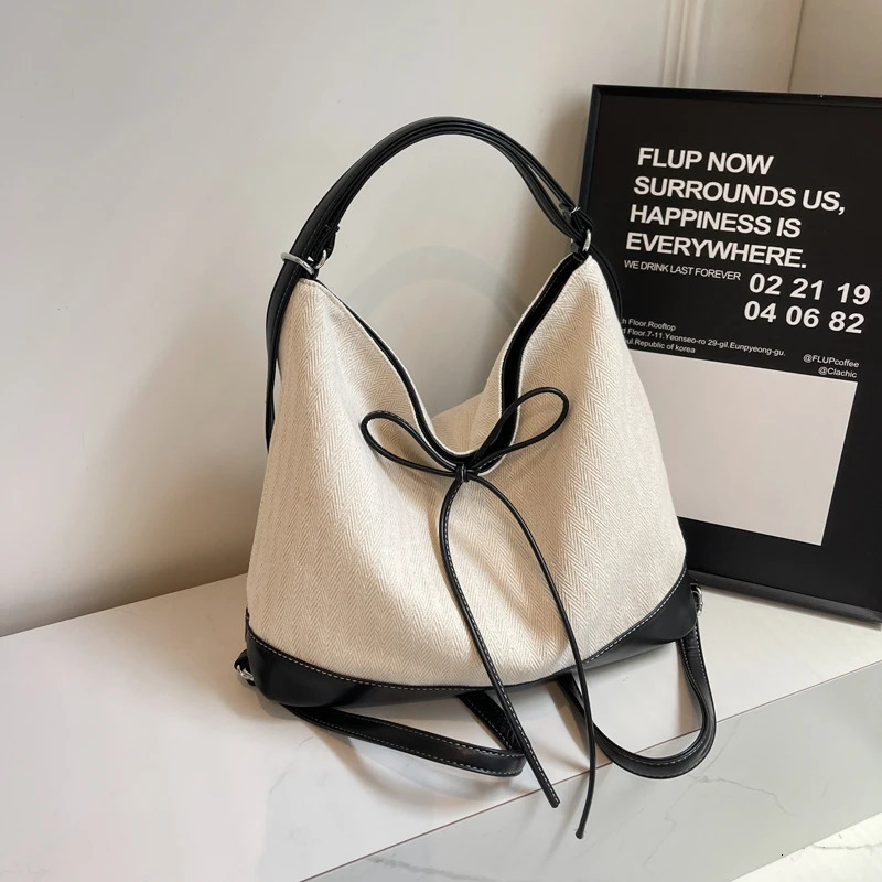 1 Piece Color Matching Large Capacity Backpack Can Be Shoulder Crossbody Bucket Bag 250102