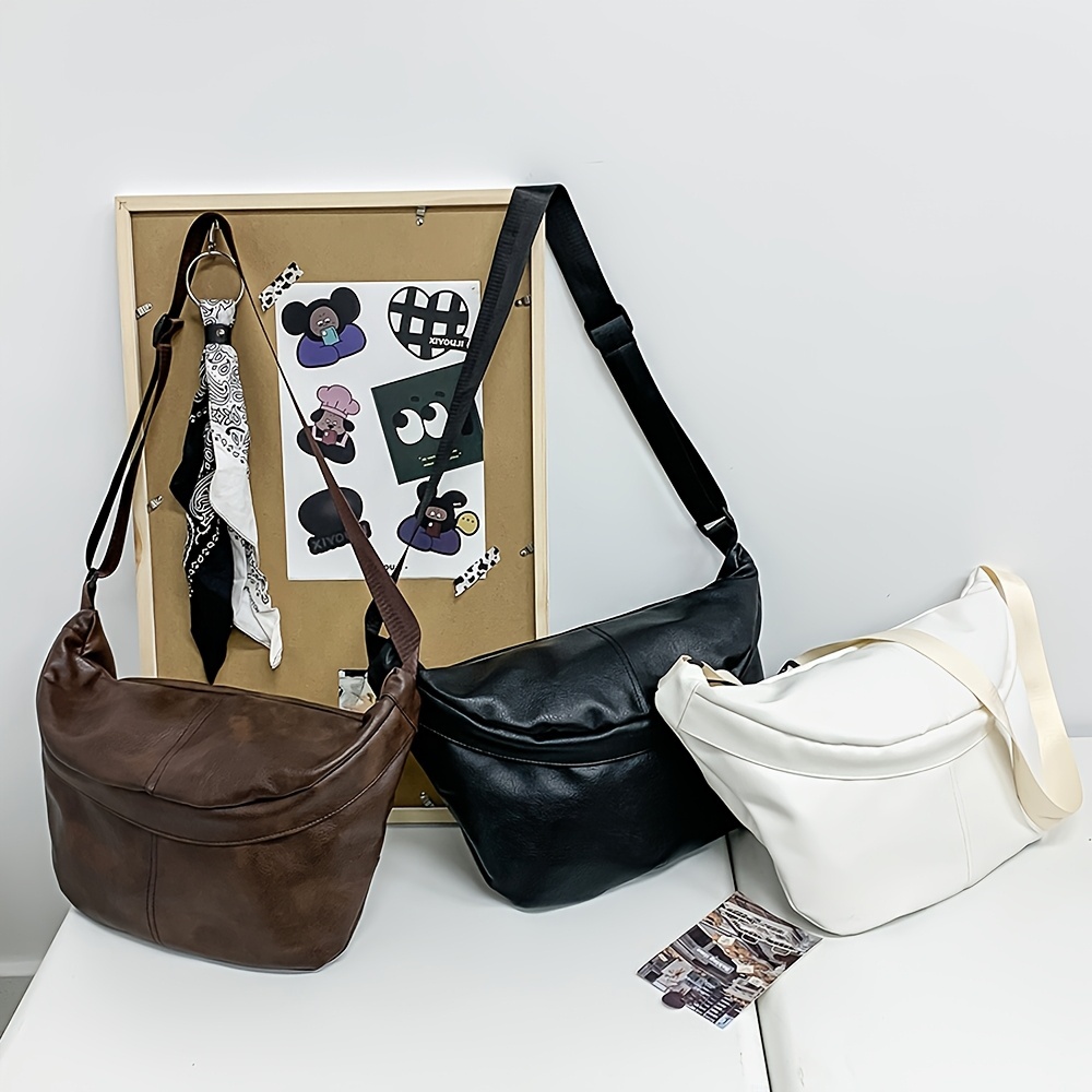 Retro Pu Chest Men Simple Fashion Crossbody Shoulder Dumpg Large Capacity Commuter Bag