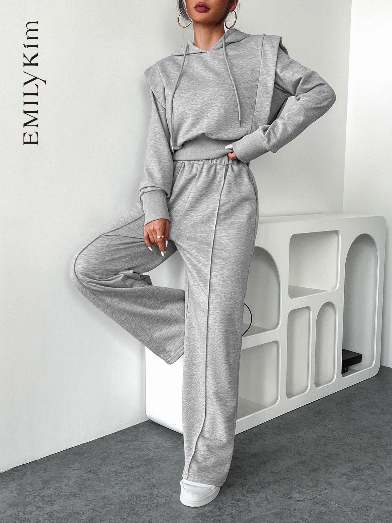 Pants Set Autumn/Winter Solid Womens Hoodie Set Long Sleeve Dress Long Sleeve Casual Pants Womens Two Piece Set 241230