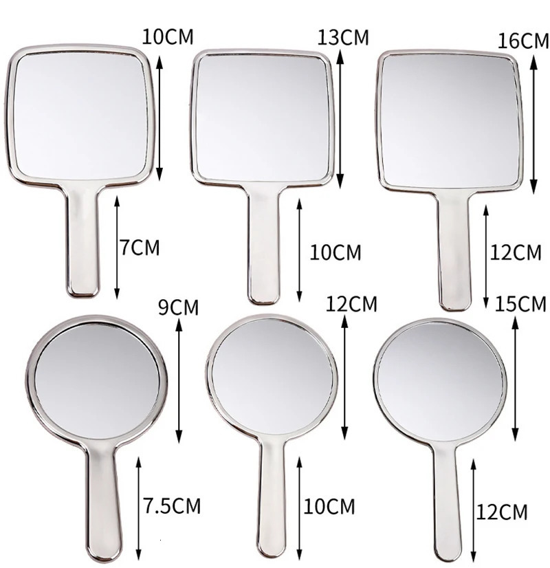 Ins Liquid Shape Square Mirror Mini Hand-Held Desktop Cosmetic Makeup Mirror Travel Metallic Portable Beauty Mirror For Handbag 250103