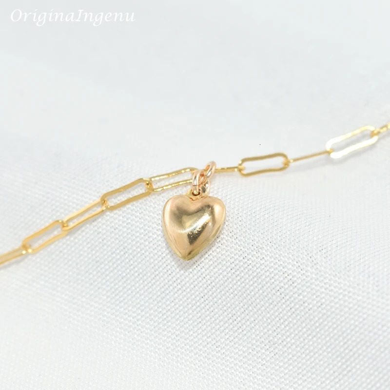 Gold filled heart-shaped bracelet handmade jewelry Bohemian charm bracelet vintage ankle women bridesmaid gift 250102
