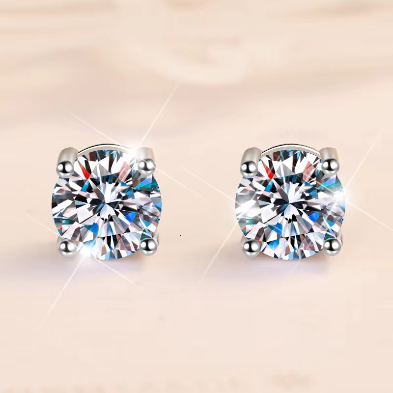 Factory Wholesale Waterproof Nickel free GRA Dia Jewelry Sier Sterg 0.5 karat Moissanite Earrings