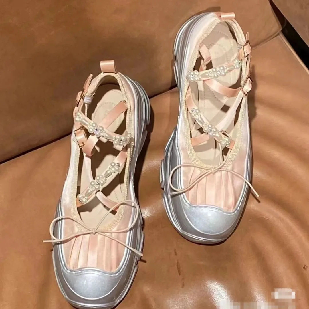 Summer Round Toe Women Flats Fashion Loafers Shallow Mary Jane Shoes Soft Casual Ballet Shoes Slingback Shoes 250103
