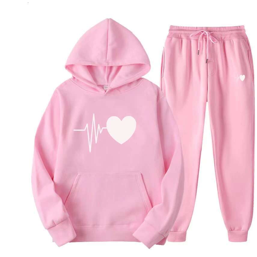 Womans Tracksuit Two Piece Set Hooded Sweatshirts+sweatpants Suit Lady Casual Jogging Pullovers Fashion Sports Outfits Clothing