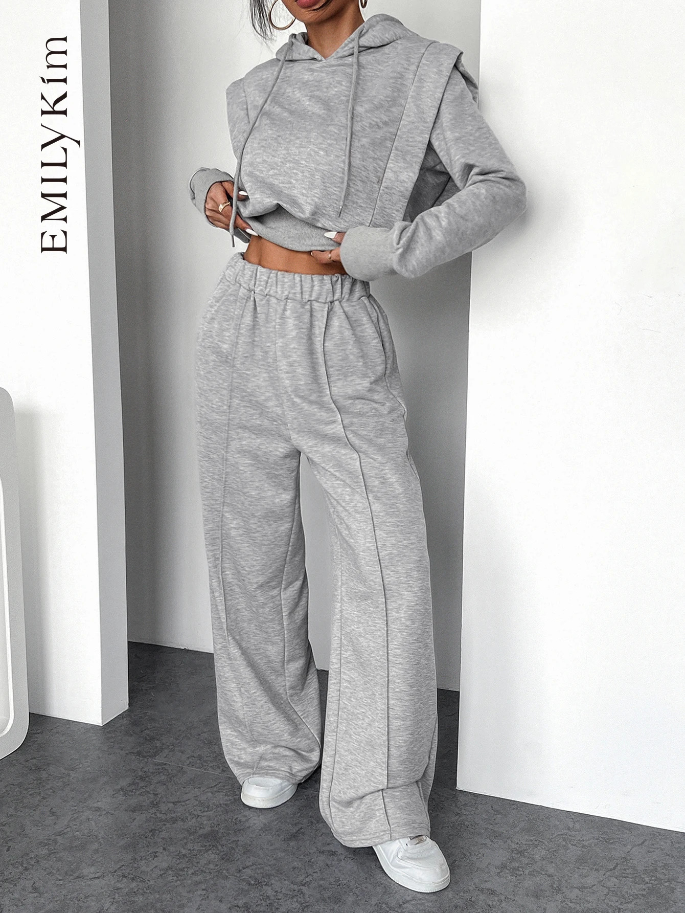 Pants Set Autumn/Winter Solid Womens Hoodie Set Long Sleeve Dress Long Sleeve Casual Pants Womens Two Piece Set 241230