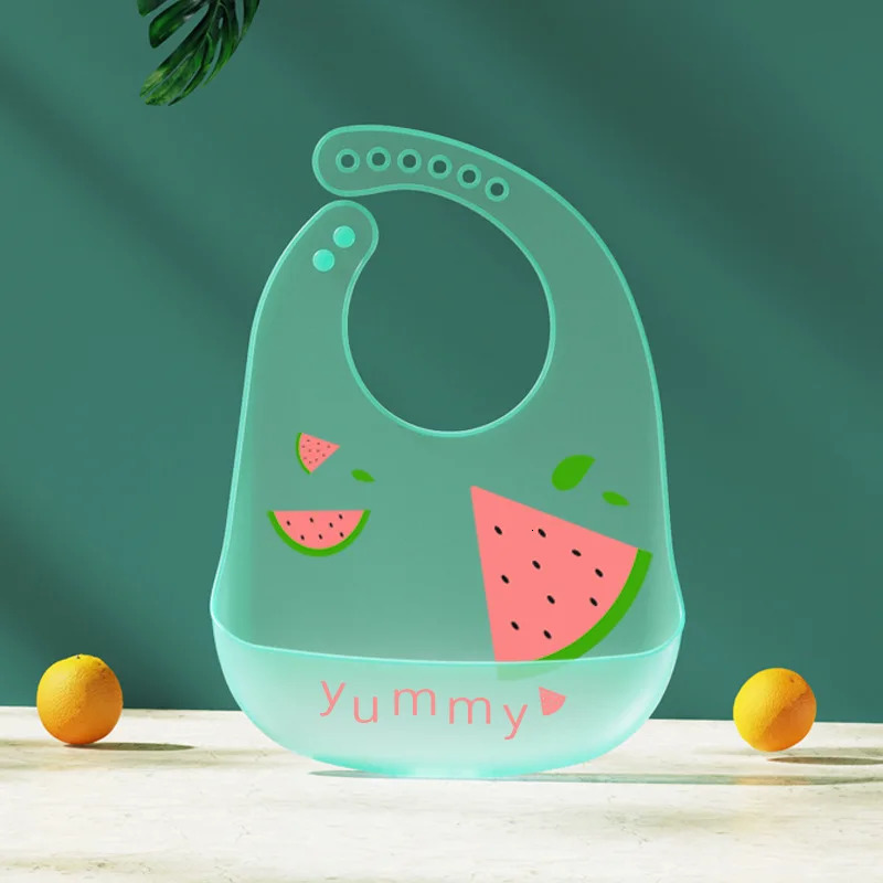 Baby Bib Waterproof Silicone Childrens Eating Bib Baby Rice Pocket Female Supplementary Food Rice Pocket Baby Saliva Bib 250103