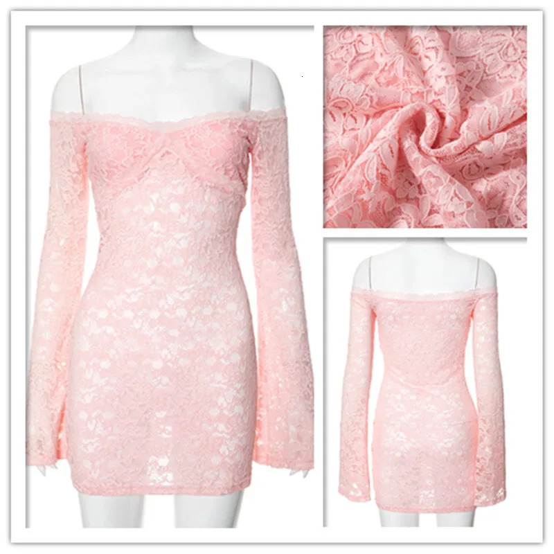 Avrilyaan Lace Perspective Sexy Dres 2024 Bodycon Mini Spring Summer Dress Backless Nightclub Party Dresses Vestidos 250103