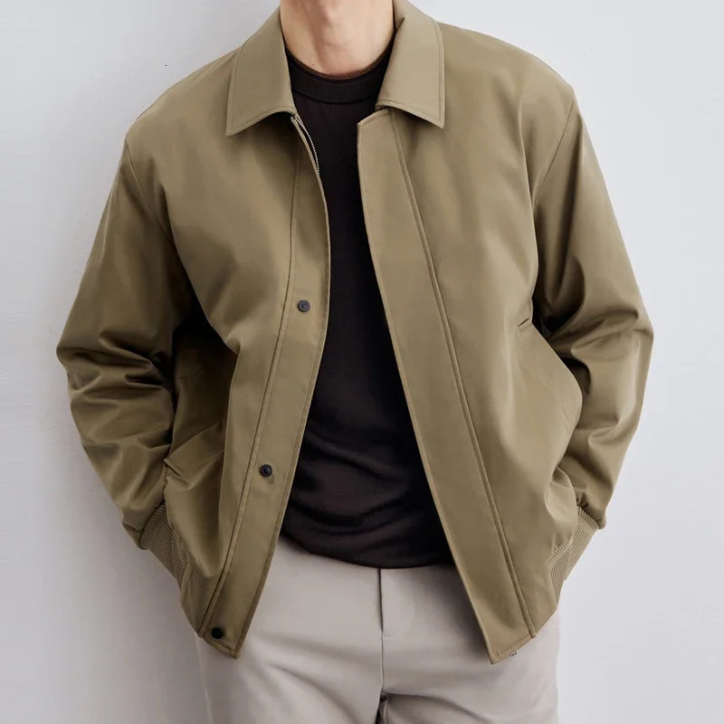 Jackets for Men Korean Fashion Turndown Collar Jacket Men Clothing Lightweight Jacket Spring and Autumn Coats Streetwear Stylish 250103