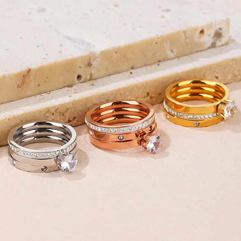 Wedding Ring Couple Rings for Women Stainless Steel Ring Woman Quality Jewelry Set of Rings Men Dating Engagement Fashion 250103