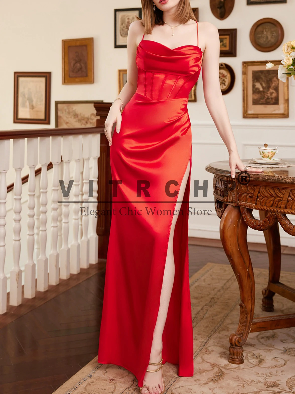 Italian shoulder strap satin corset womens evening dress Vestidos fishbone push up elegant womens tight corset party long dress 250103
