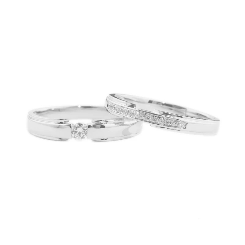 Elegantly Crafted 18K/14K/10K Gold PT950 Platinum Diamond Couple Rings Perfect Wedding/Engagement Gift 250103
