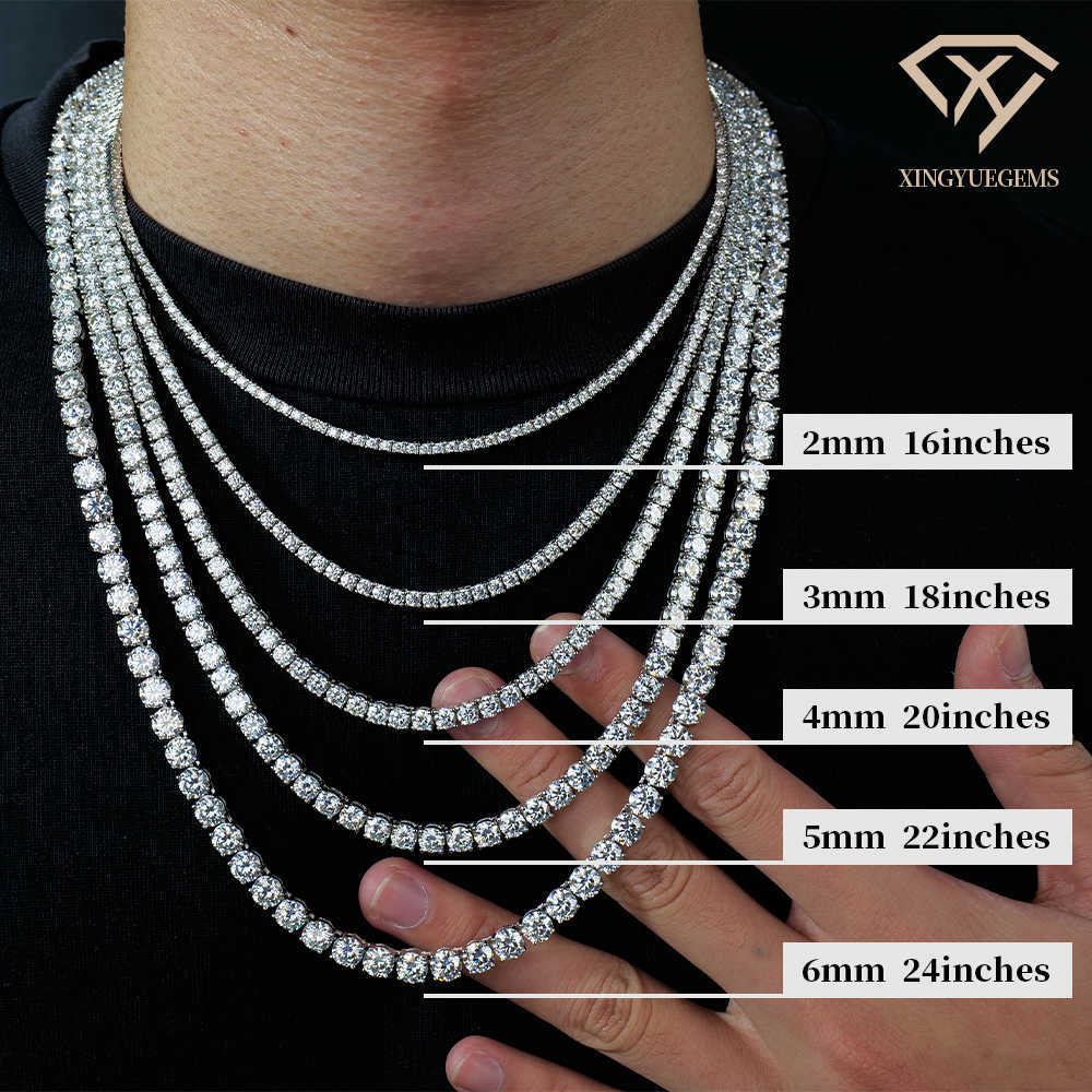 Women's Titanium Steel Plated Necklace - Iced Out Tennis Chain, 8-10mm Wide, Gold Hip Hop Jewelry Gift