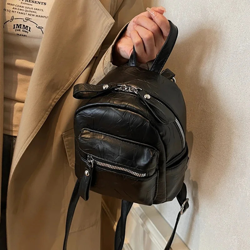 Women Small Backpack High quality Leather Shoulder Bag Fashion Multifunction Travel Backpacks mochila Ladies 250102
