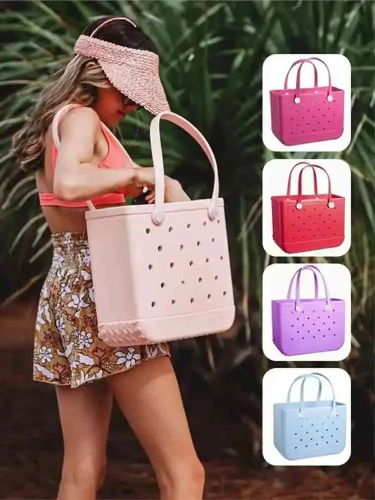 Beach Women's Handbag EVA Fashionable Waterproof Summer Swamp Bag Basket Mini Children's Shopping Shoulder Bag